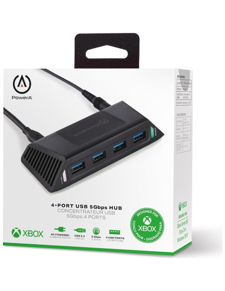 Hub USB PowerA de 4 Puertos 5Gbps para Xbox Series X|S Hub USB PowerA de 4 Puertos 5Gbps para Xbox Series X|S
