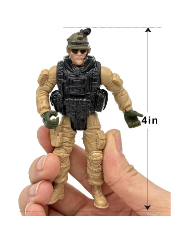 Conjunto de Soldados de Juguete CoG 12 Piezas con Armas