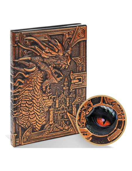 Cuaderno de cuero A5 Wunhunew Dragón 200 páginas Cuaderno de cuero A5 Wunhunew Dragón 200 páginas