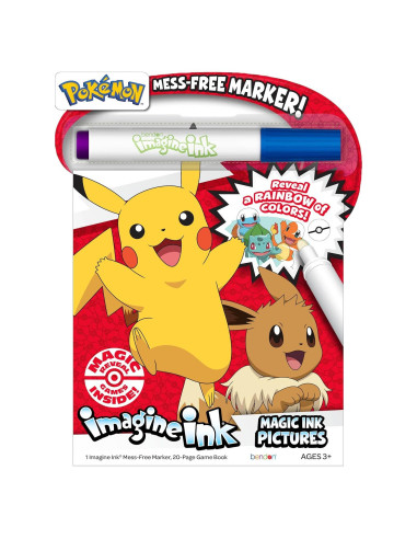 Libro de Colorear Bendon Imagine Ink Pokemon con Marcador Sin Manchas