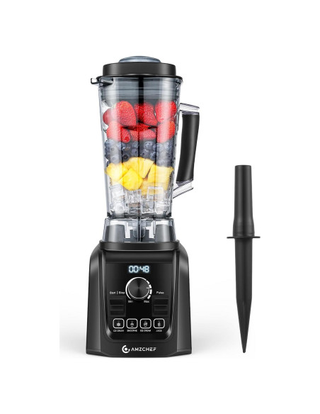 Licuadora AMZCHEF 1800W 68 oz 5 Funciones Velocidad Infinita Licuadora AMZCHEF 1800W 68 oz 5 Funciones Velocidad Infinita