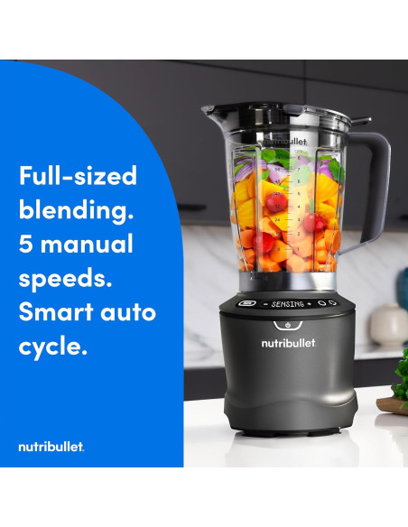 Licuadora NutriBullet SmartSense 1400W 5 Velocidades - Gris Licuadora NutriBullet SmartSense 1400W 5 Velocidades - Gris