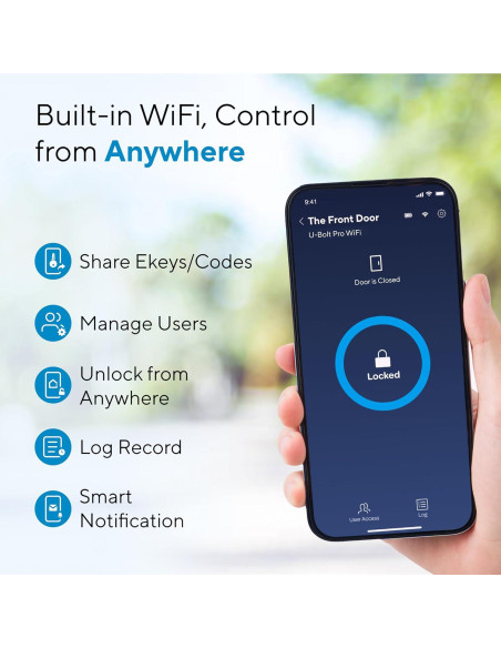 Cerradura Inteligente ULTRALOQ U-Bolt Pro WiFi 8-en-1 Cerradura Inteligente ULTRALOQ U-Bolt Pro WiFi 8-en-1