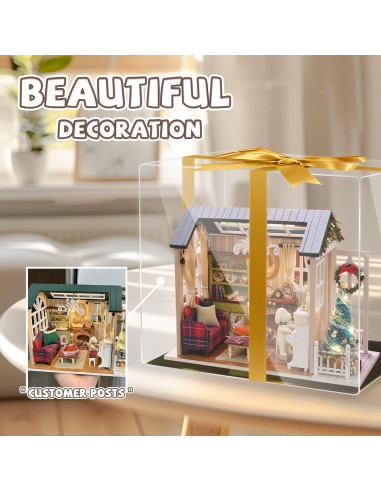 Casa de Muñecas Kisoy Miniatura DIY 12.5x14.5x21 cm