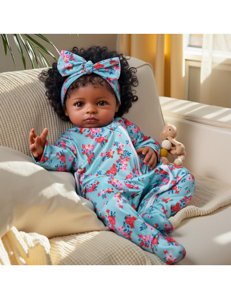 Muñeca Reborn Negra Realista BABESIDE 45.72 cm para Niños Muñeca Reborn Negra Realista BABESIDE 45.72 cm para Niños