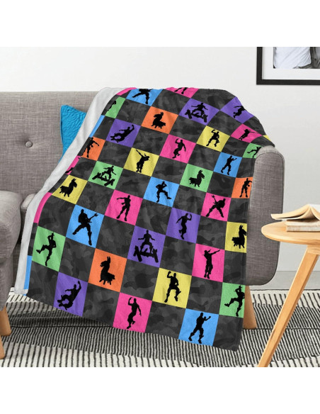 Manta de Juego Colorida Nzahdwu 101.6x127cm Forro Polar Manta de Juego Colorida Nzahdwu 101.6x127cm Forro Polar