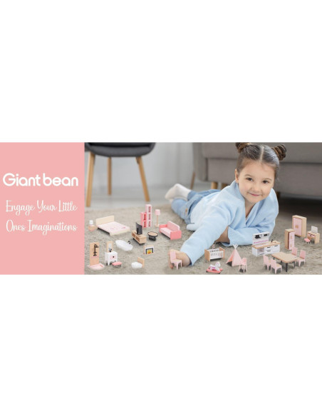 Conjunto de Muebles de Casa de Muñecas Goli Toys 32 Piezas Conjunto de Muebles de Casa de Muñecas Goli Toys 32 Piezas