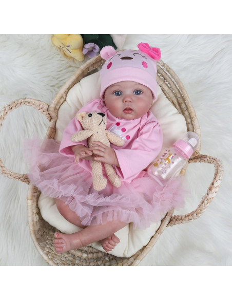 Muñeca Reborn Realista CHAREX Lucy 55.88 cm con Accesorios Muñeca Reborn Realista CHAREX Lucy 55.88 cm con Accesorios