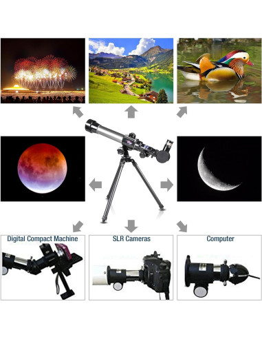 Telescopio ArtCreativity para Principiantes con Tripode y Oculares