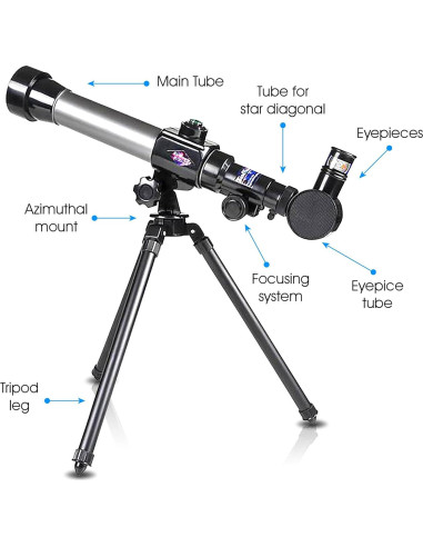 Telescopio ArtCreativity para Principiantes con Tripode y Oculares