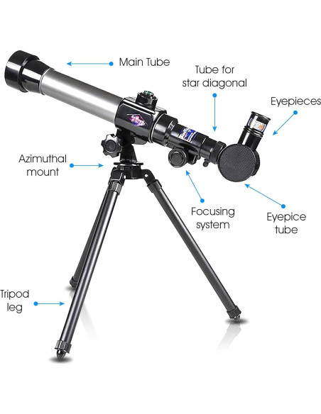 Telescopio ArtCreativity para Principiantes con Tripode y Oculares Telescopio ArtCreativity para Principiantes con Tripode y Oculares