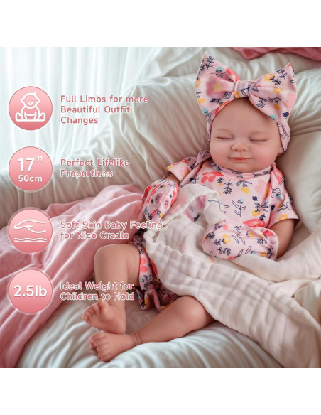 Muñeca Reborn BABESIDE Skylar 43 cm Silicona Vinilo Posable Muñeca Reborn BABESIDE Skylar 43 cm Silicona Vinilo Posable