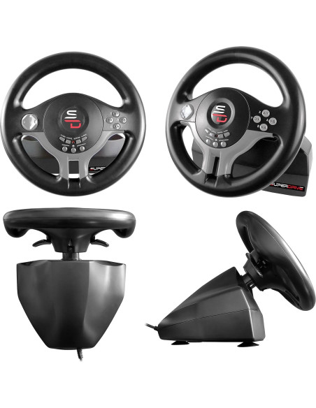 Volante de Carreras Subsonic SV250 con Pedales y Cambio Volante de Carreras Subsonic SV250 con Pedales y Cambio