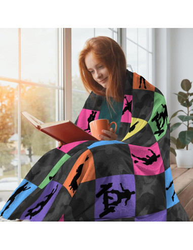 Manta de Juego Colorida Nzahdwu 101.6x127cm Forro Polar