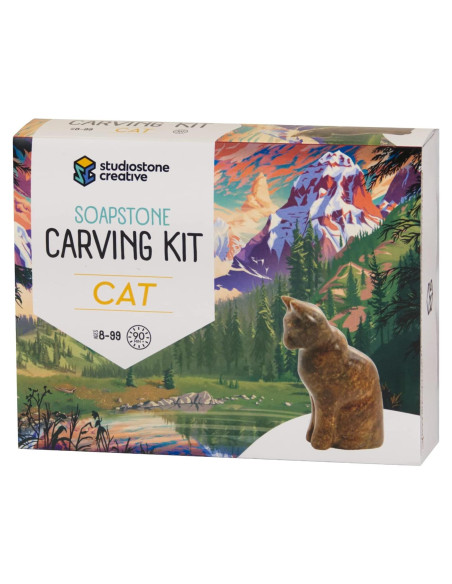 Kit de Carvado en Jaspe StudioStone Gato DIY Creativo Kit de Carvado en Jaspe StudioStone Gato DIY Creativo