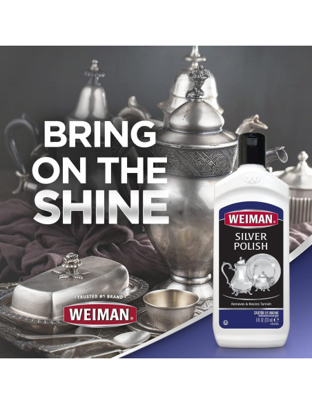 Weiman Limpiador y Pulidor de Plata 236ml - Brillo y Protección Weiman Limpiador y Pulidor de Plata 236ml - Brillo y Protección