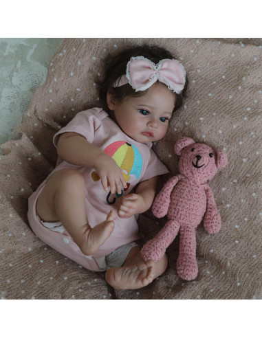 Muñeca Reborn SCOM Meadow 43 cm Realista para Niñas