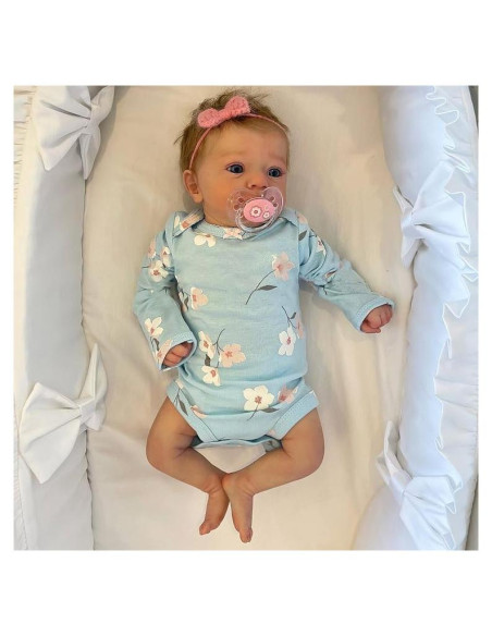 Muñeca de bebé renacido SCOM Felicia 43 cm realista Muñeca de bebé renacido SCOM Felicia 43 cm realista