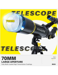 Telescopio Refractor Koolpte 70mm 400mm Portátil para Astronomía 2