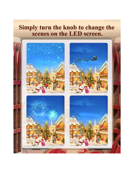 Kit Casa Muñecas DIY Tonecheer Cabaña Navidad con Música Kit Casa Muñecas DIY Tonecheer Cabaña Navidad con Música