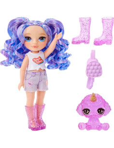 Muñeca Rainbow High Littles Amethyst Willow 14 cm con Mascota 2