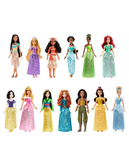 Conjunto 13 Muñecas Princesas Disney Mattel con Accesorios Conjunto 13 Muñecas Princesas Disney Mattel con Accesorios
