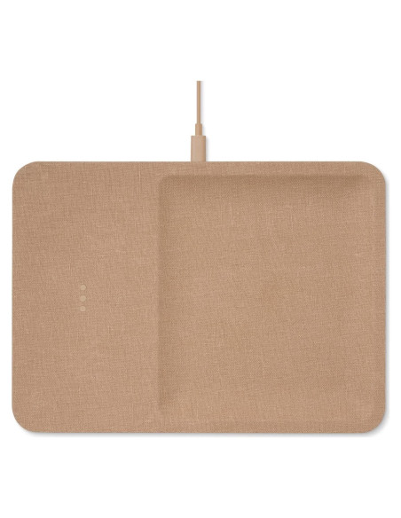 Cargador Inalámbrico Courant Catch:3 Lino Camel 10W Cargador Inalámbrico Courant Catch:3 Lino Camel 10W