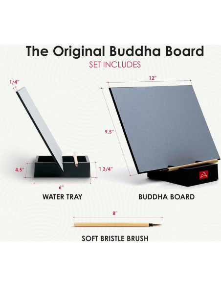 Buddha Board - Tabla de Pintura con Agua 24x24 cm - Regalo Zen Buddha Board - Tabla de Pintura con Agua 24x24 cm - Regalo Zen