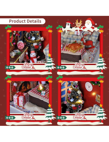 Kit Casa de Muñecas Flever 16x16x12.9 cm DIY con Muebles