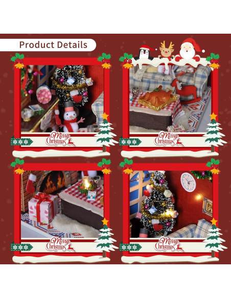Kit Casa de Muñecas Flever 16x16x12.9 cm DIY con Muebles Kit Casa de Muñecas Flever 16x16x12.9 cm DIY con Muebles