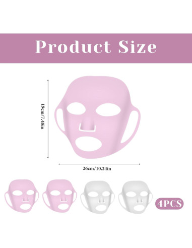 Mascarilla Facial Reutilizable Ptwola 4 Hojas Silicona 3D