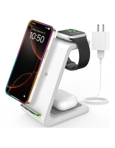 JoyGeek Estación Carga Inalámbrica 3 en 1 para Apple