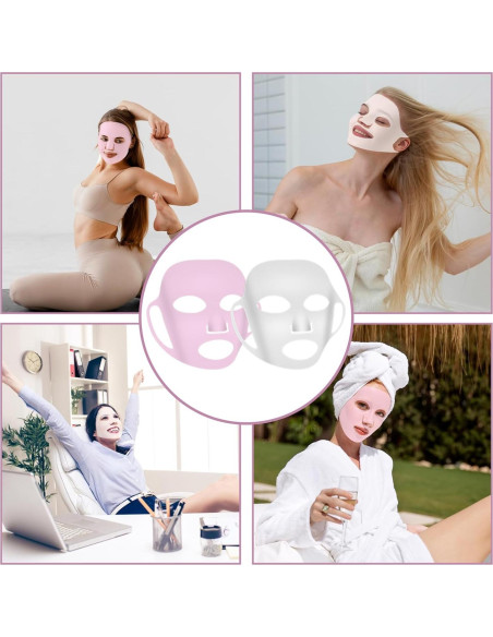 Mascarilla Facial Reutilizable Ptwola 4 Hojas Silicona 3D Mascarilla Facial Reutilizable Ptwola 4 Hojas Silicona 3D