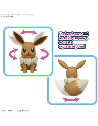 Kit de Modelo Bandai Pokepla BIG 02 Eevee 30 Piezas