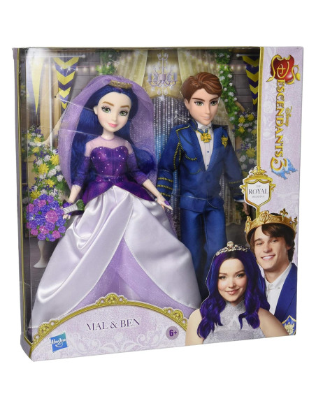 Muñecas Mal y Ben Disney Descendants - Boda Real, 2 Piezas Muñecas Mal y Ben Disney Descendants - Boda Real, 2 Piezas