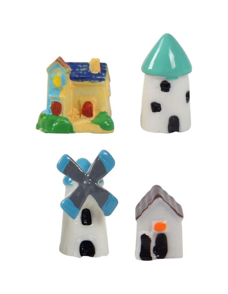 Casa de Hadas Miniatura Kbraveo - 15 Piezas de Resina y Piedra Casa de Hadas Miniatura Kbraveo - 15 Piezas de Resina y Piedra