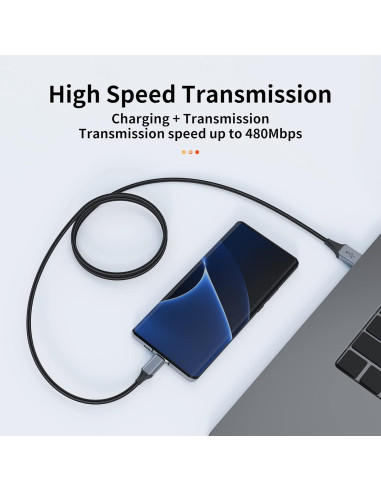 Cable USB C 3-Pack Hrbzo 0.91m y 1.83m Carga Rápida