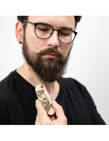 Peine de Barba Plegable de Madera de Nogal Igor Fostenko - Regalo Ideal