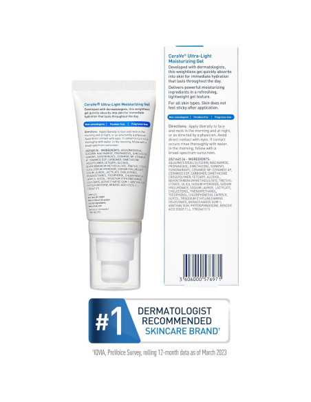 CeraVe Gel Hidratante Ultra Ligero 49.6g - Sin Aceite y Fragancia CeraVe Gel Hidratante Ultra Ligero 49.6g - Sin Aceite y Fragancia