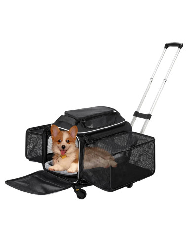 Transportador de Mascotas Cozy Cruiser Expandible con Ruedas