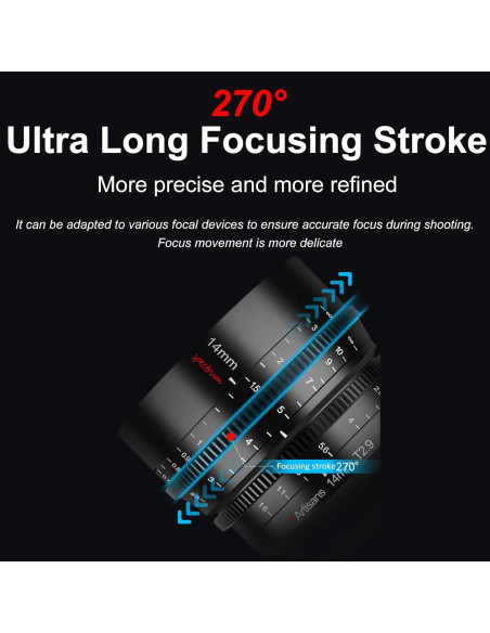 Lente de Cine 7artisans 14mm T2.9 para Sony E - Ultra Gran Angular Lente de Cine 7artisans 14mm T2.9 para Sony E - Ultra Gran Angular