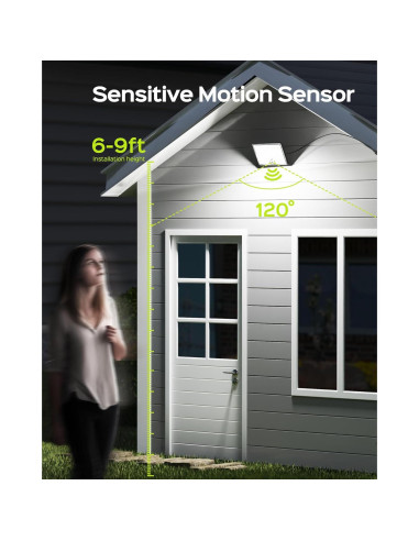 Luces Solares Exteriores JACKYLED 113 LEDs con Sensor Movimiento