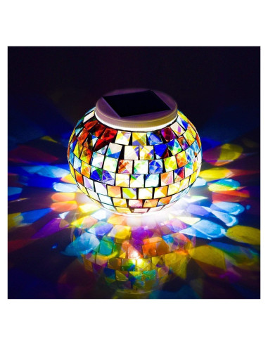 Lámpara de Mesa Solar LED WS Mosaico Cambiante 13.9 cm