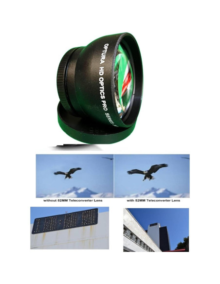 Lente Telephoto 58mm 2.2X OPTURA HD para Canon EOS Lente Telephoto 58mm 2.2X OPTURA HD para Canon EOS