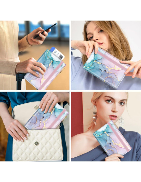 Funda de Pasaporte Simikol con Cremallera y Bloqueo RFID Funda de Pasaporte Simikol con Cremallera y Bloqueo RFID