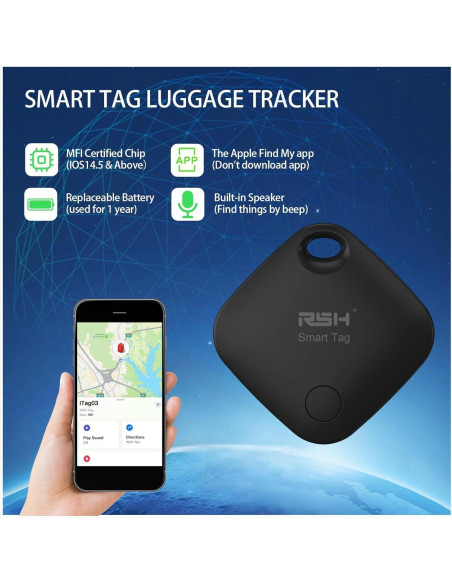 Localizador Bluetooth RSH Paquete de 4 Etiquetas Inteligentes Localizador Bluetooth RSH Paquete de 4 Etiquetas Inteligentes