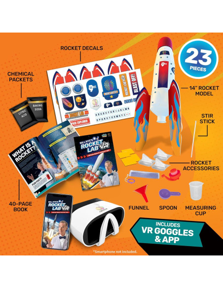 Kit de Ciencia VR Bill Nye Cohete 23 Piezas 8-12 Años Kit de Ciencia VR Bill Nye Cohete 23 Piezas 8-12 Años
