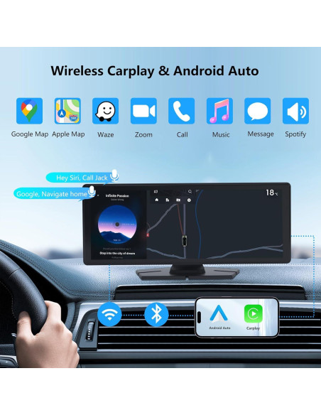 Pantalla Inalámbrica 10.26" ITDULCET CarPlay Android Auto Pantalla Inalámbrica 10.26" ITDULCET CarPlay Android Auto