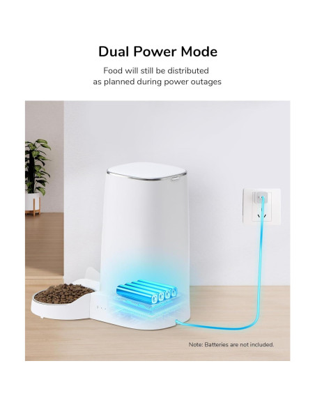 FUKUMARU Comedero Automático 4L Doble Cuenco WiFi para Gatos FUKUMARU Comedero Automático 4L Doble Cuenco WiFi para Gatos