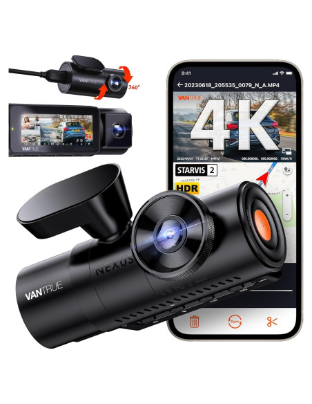 Cámara Dash Cam 4K Vantrue N4 Pro 3 Canales GPS WiFi Cámara Dash Cam 4K Vantrue N4 Pro 3 Canales GPS WiFi